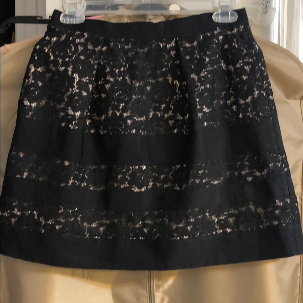 J Crew black lace skirt